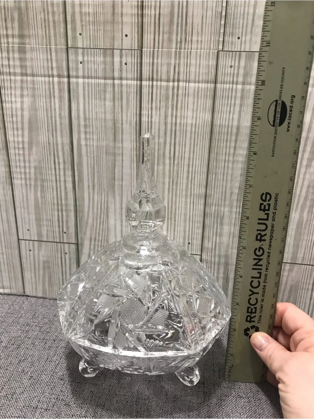 Vintage cut Crystal Candy Dish.